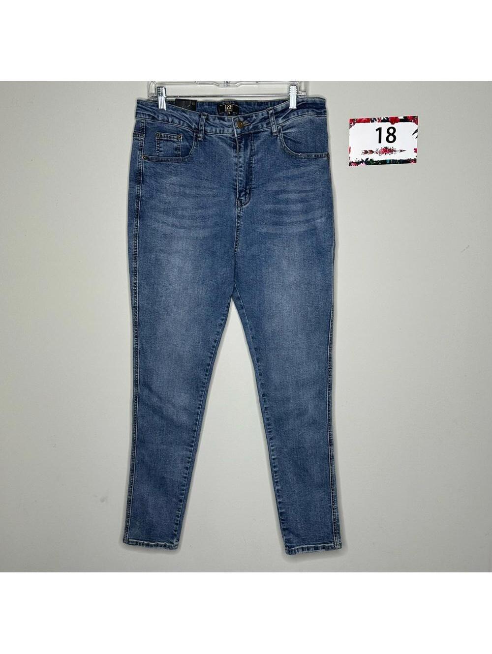 L&B size 18 high rise skinny mom jeans med acid wash denim